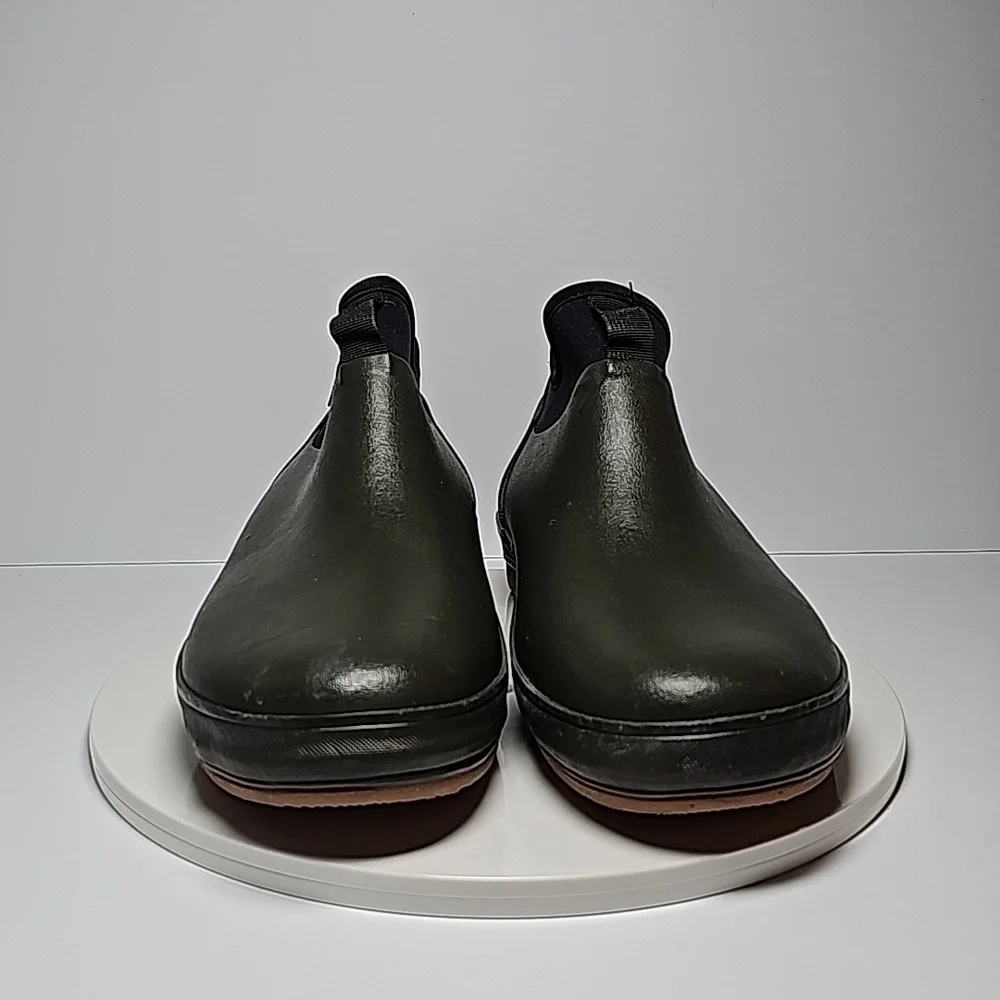NWT Staheekum Men's Waterproof Neoprene Ankle Rain Boot Olive Green Black 10